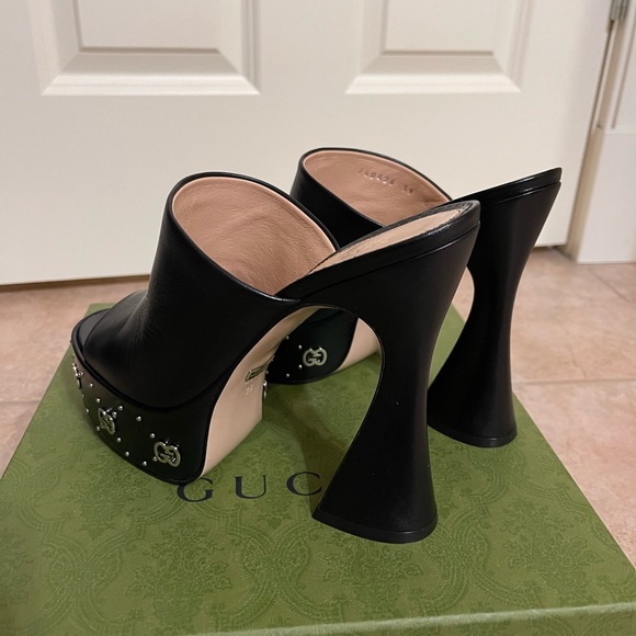 GUCCI Studded Platform Heels - Picture 3 of 6